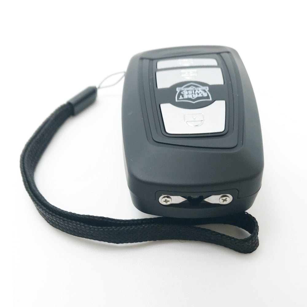 Razoer 23,000,000 Stun Gun - sleek and powerful self-defense tool with a slim design, combining high voltage output with easy protability, in white background.