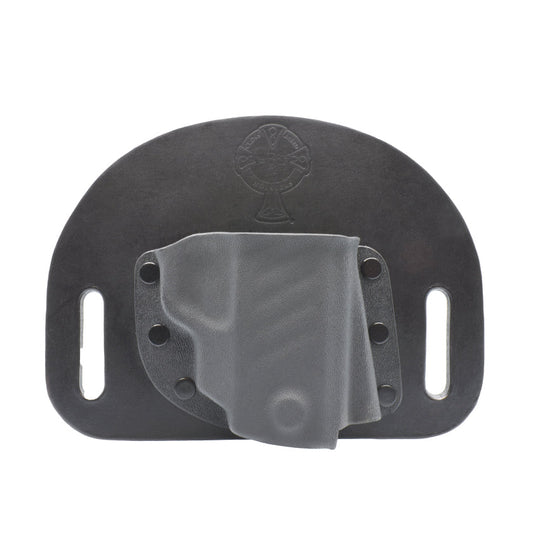 Snapslide OWB Right-Handed Holster - slim and secure outside-the-waistband holster designed for right-handed concealed or open carry, in white background.