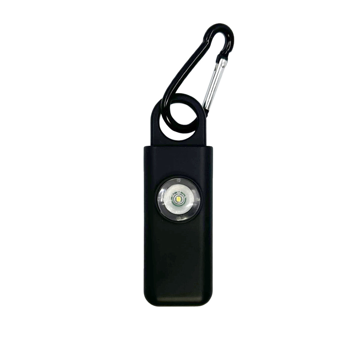 SOS Pull Pin Alarm with Strobe Light – personal safety device featuring a loud pull-pin activated alarm and flashing strobe light for maximum visibility and protection, in white background.