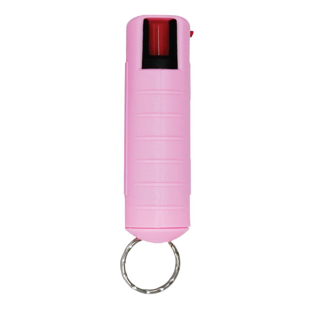 Streetwise 18 Stream Pepper Spray in 0.5oz Hard Case - compact personal defense spray with safety lock, in white background.