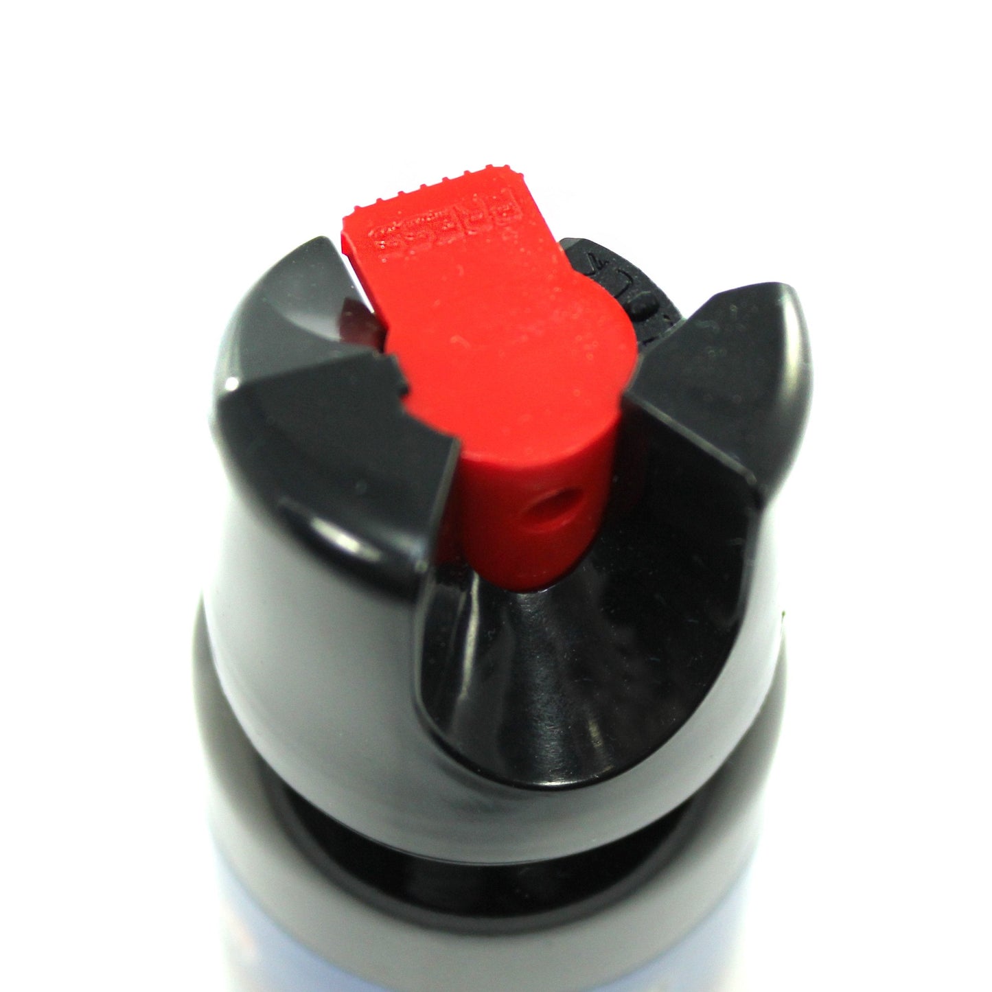 Streetwise 18 Stream Pepper Spray with Twist Lock Safety Cap on white background.