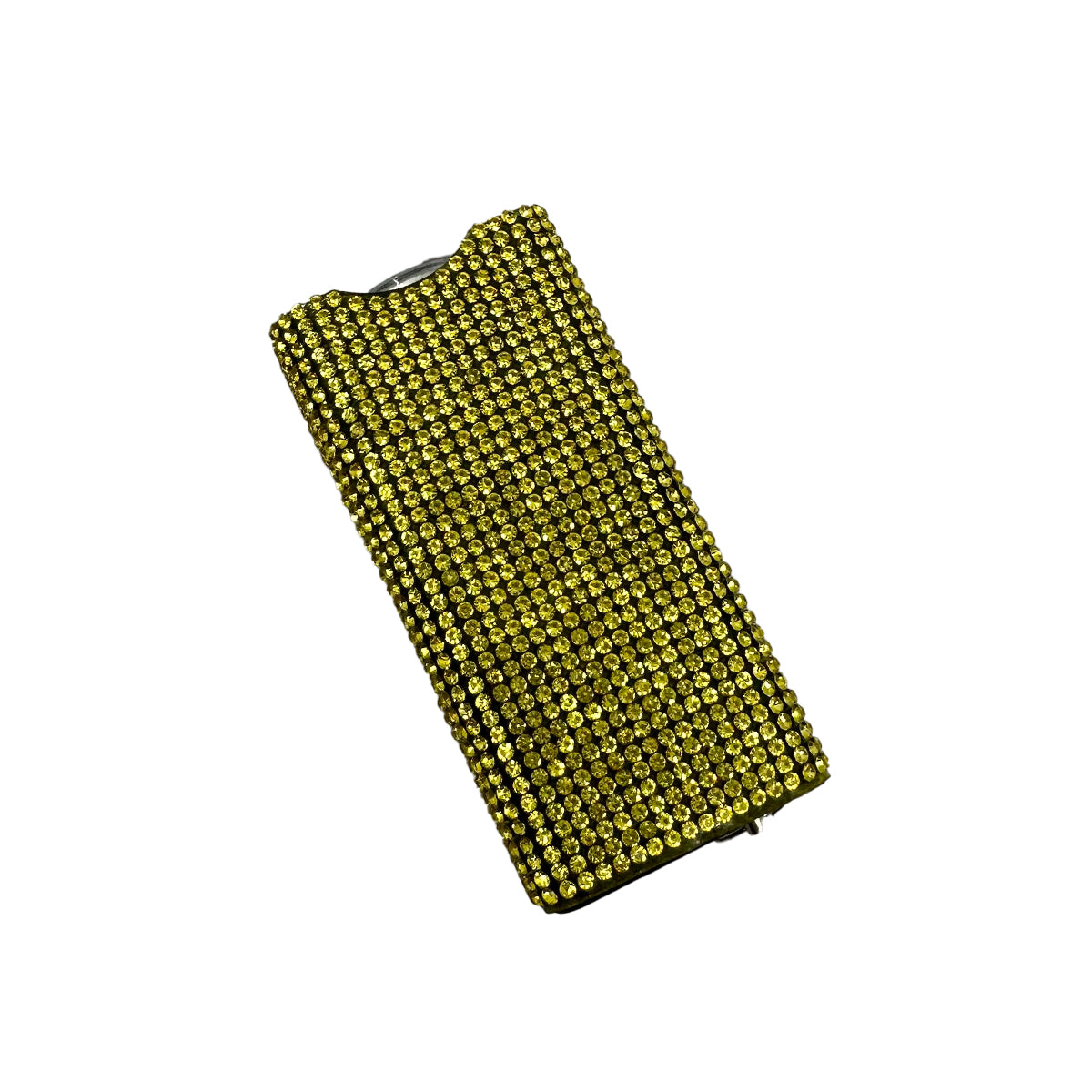 Streetwise Rhinestun Keychain Stun Gun – compact mini stun gun with stylish rhinestone exterior, built-in LED flashlight, micro-USB rechargeable battery, dual-safety switch, keyring attachment, and nylon holster; delivers powerful high-voltage shock in a fashion-forward design, in white background.