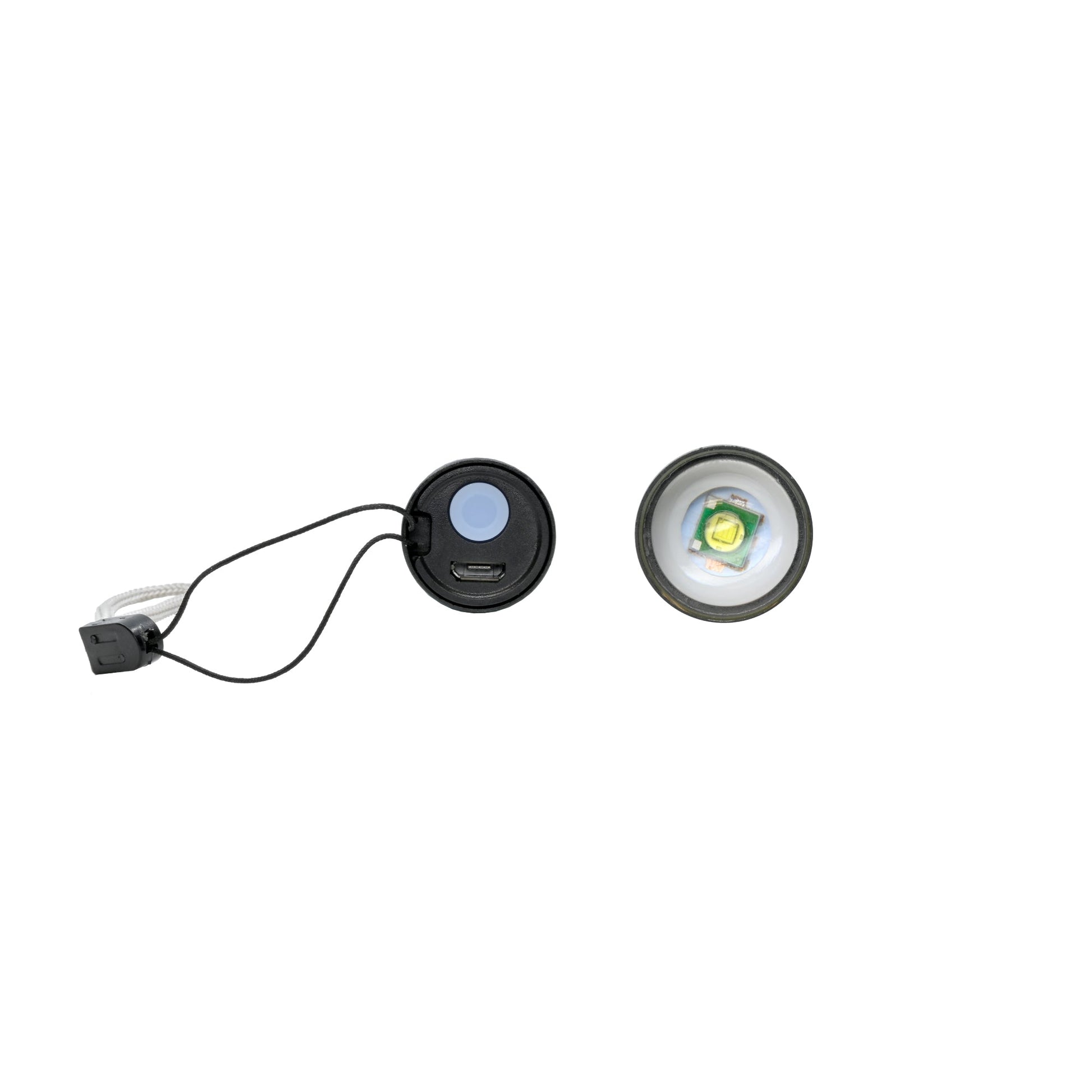 Tactical XPE/COB Mini Flashlight – compact flashlight featuring dual XPE and COB LED technology for versatile and powerful lighting in a small form factor, in white background.