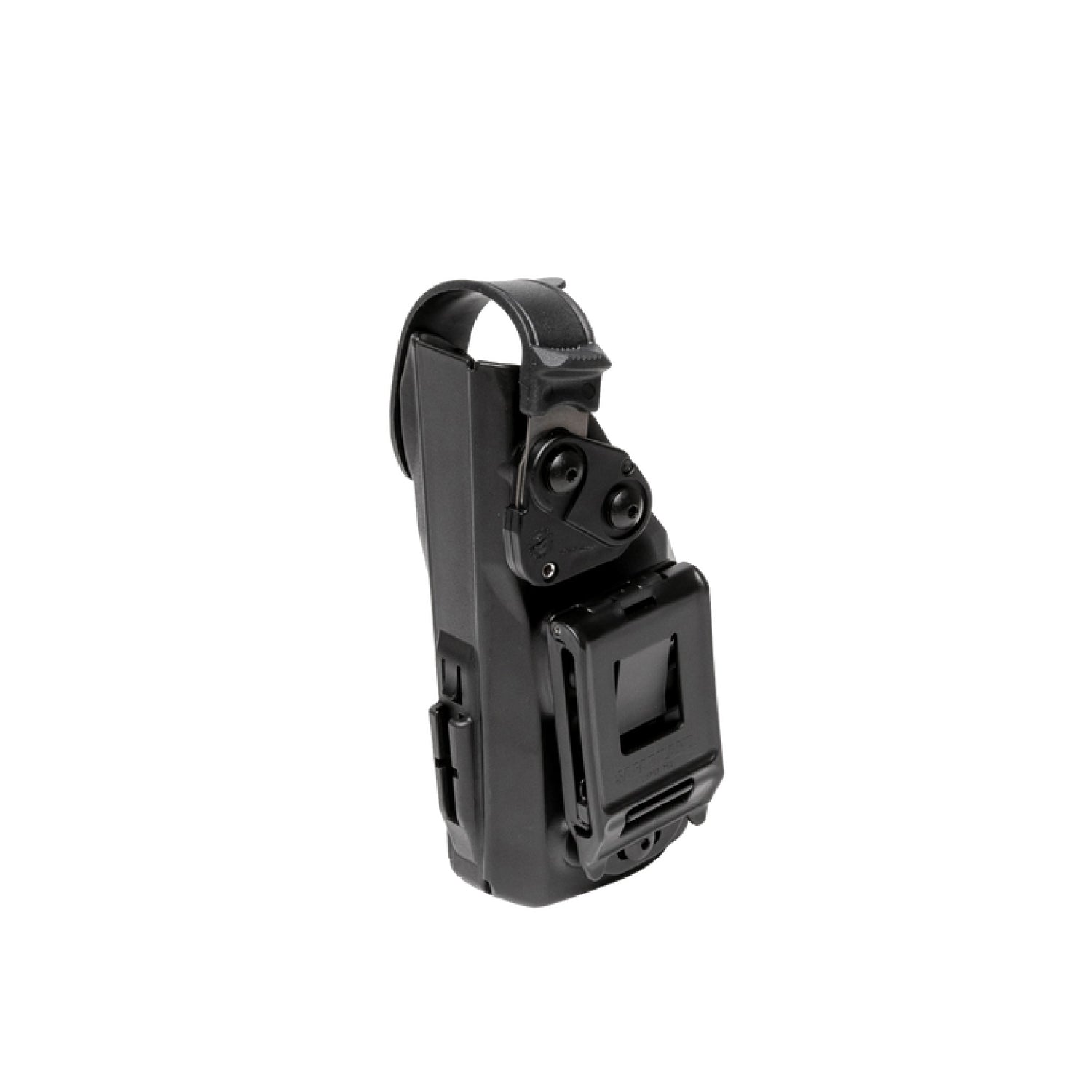 TASER® 7 CQ Safariland Holster – durable, duty-grade holster designed specifically for the TASER 7 CQ, offering secure retention and easy access, in white background.