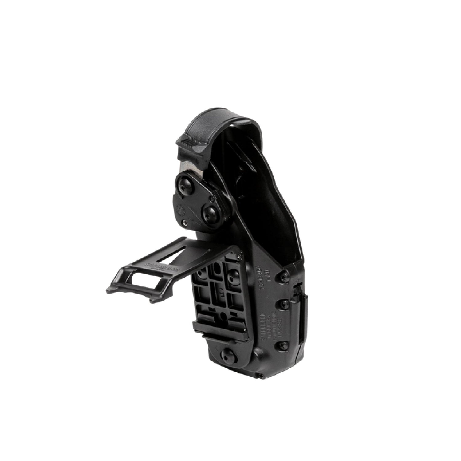 TASER® 7 CQ Safariland Holster – durable, duty-grade holster designed specifically for the TASER 7 CQ, offering secure retention and easy access, in white background.
