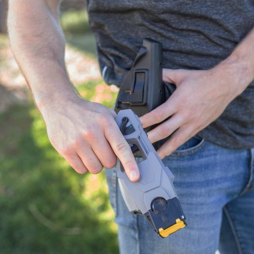 Someone carrying TASER® X1 Professional Series – high-performance conducted energy weapon designed for law enforcement and professional security use, offering reliable stopping power.