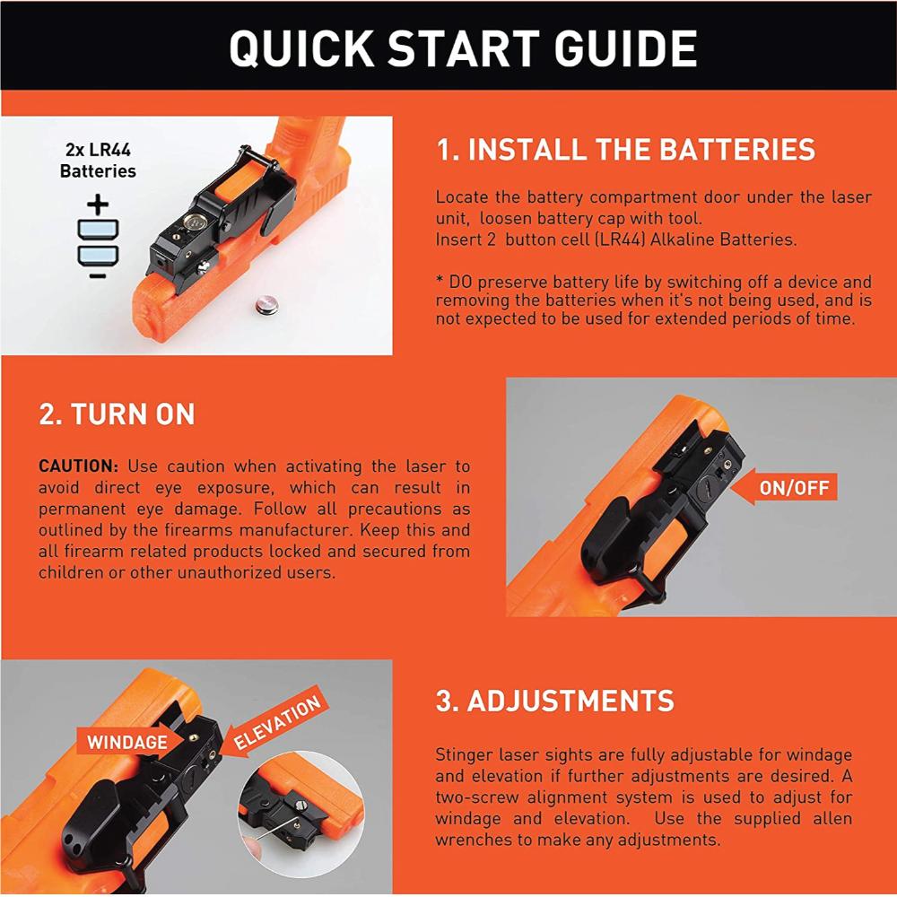 Trigger Guard Minimalist Right-Hand Holster with Laser attachment quick start guide.
