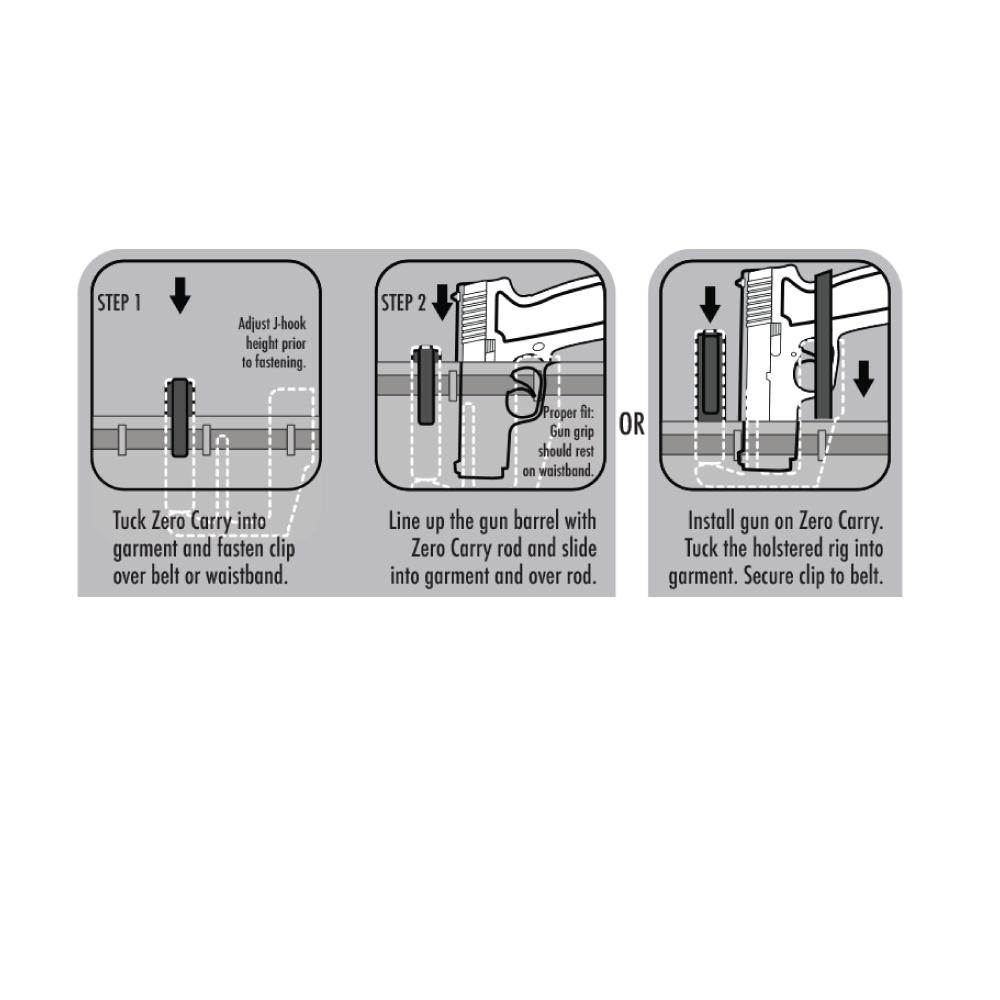 Zero Carry 2.0 waistband holster with trigger guard - compact concealed carry holster for pistols usage instructions.